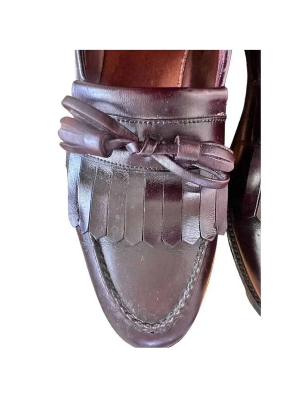 Allen Edmonds Chelsea Loafers Mens 11.5 Brown Leather Tassel Old Money Office